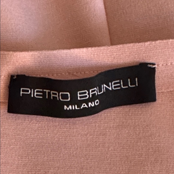 Pietro Brunelli Pink Salisburgo Rose Ruffle Maternity Dress Size S Baby Shower - Picture 12 of 13